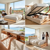 Audreamy Neo Ottoman Bed Beige Linen