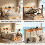 Audreamy Neo Ottoman Bed Beige Linen