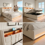 Audreamy Neo Ottoman Bed Beige Linen