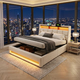 Audreamy Neo Ottoman Bed Beige Linen