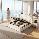 Audreamy Theo Ottoman Bed Beige Velvet
