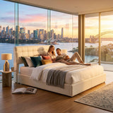 Audreamy Sterling Ottoman Bed White PU