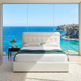 Audreamy Sterling Ottoman Bed White PU