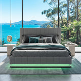 Audreamy Selene Ottoman Bed Grey Leather