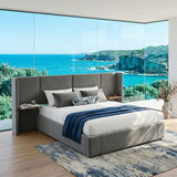 Audreamy Quorra Ottoman Bed Grey Velvet