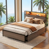 Audreamy Metal Bed Multifunctional bed Grey