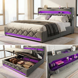 Audreamy Lancaster Ottoman Bed Grey Linen