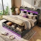 Audreamy Lancaster Ottoman Bed Grey Linen