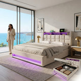 Audreamy Neo Ottoman Bed Beige Linen