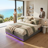 Ottoman Bed Grey Linen