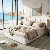 Audreamy Avalon Ottoman Bed White PU
