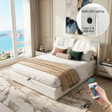 Audreamy Avalon Ottoman Bed White PU