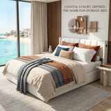 Audreamy Avalon Ottoman Bed White PU