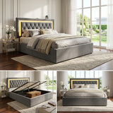 Audreamy Orionis Ottoman Bed Grey Velvet