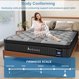 Audreamy Corsica Mattress – 26 cm Euro Top Bamboo Charcoal Fabric 7-Zone Pocket Spring Orthopedic Support for Back & Spine Health Extra-Firm King