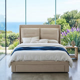 Audreamy Camden Ottoman Bed Beige Velvet