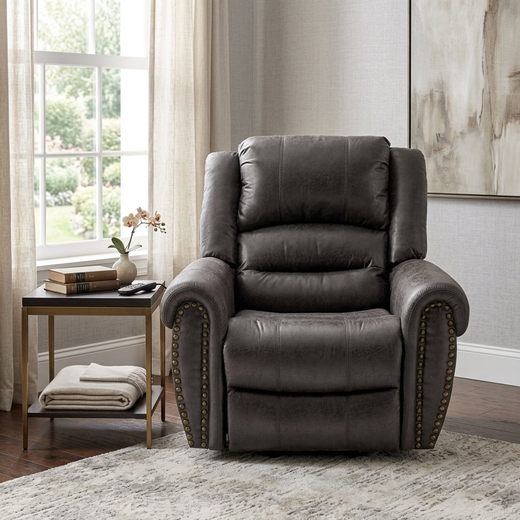 Large Power Lift Recliner Chairs with Massage and Heat for Elderly Big People, Massage Chair Heavy Duty Electric Faux Leather Reclining Chairs with USB Port and 2 Side Pockets