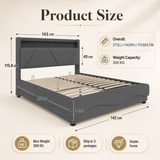 Audreamy Vivi Ottoman Bed Frame Grey Velvet