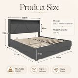 Audreamy Vivi Ottoman Bed Frame Grey Velvet