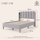 Audreamy Aria Bed Frame Grey Linen