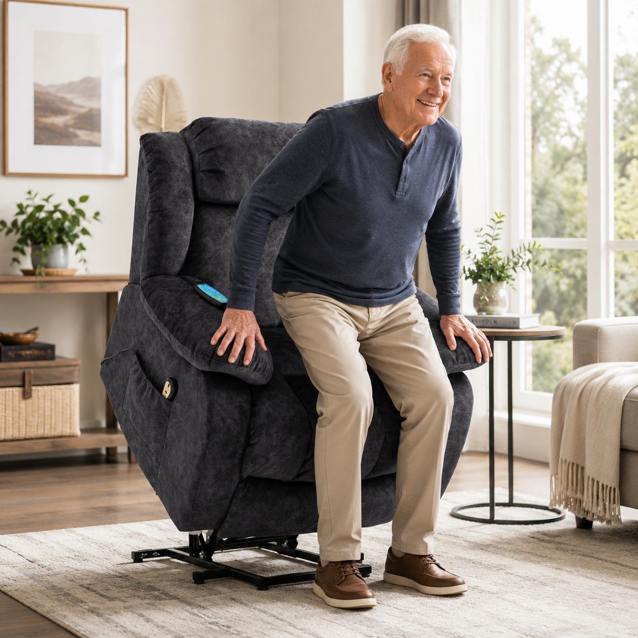 Audreamy Power Lift Riser Recliner Chair with Massage & Heat