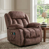 Power Massage Lift Recliner Chair with Heat & Vibration for Elderly, Heavy Duty and Safety Motion Reclining Mechanism - Antiskid Fabric Sofa Contempoary Overstuffed Design