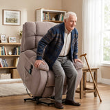 Recliner Armchair Electric Power Lift Sofa with Massage and Heat for Elderly 2 Side Pockets USB Ports Single Recliner Chairs