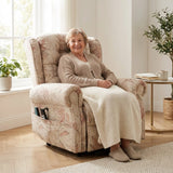 Recliner Armchair Dual Motor Lift Chair for Elderly Infinite Position Lay Flat Recliner with Heat Massage Up to 300 LBS Electric Power Lift Recliner Chair Sofa