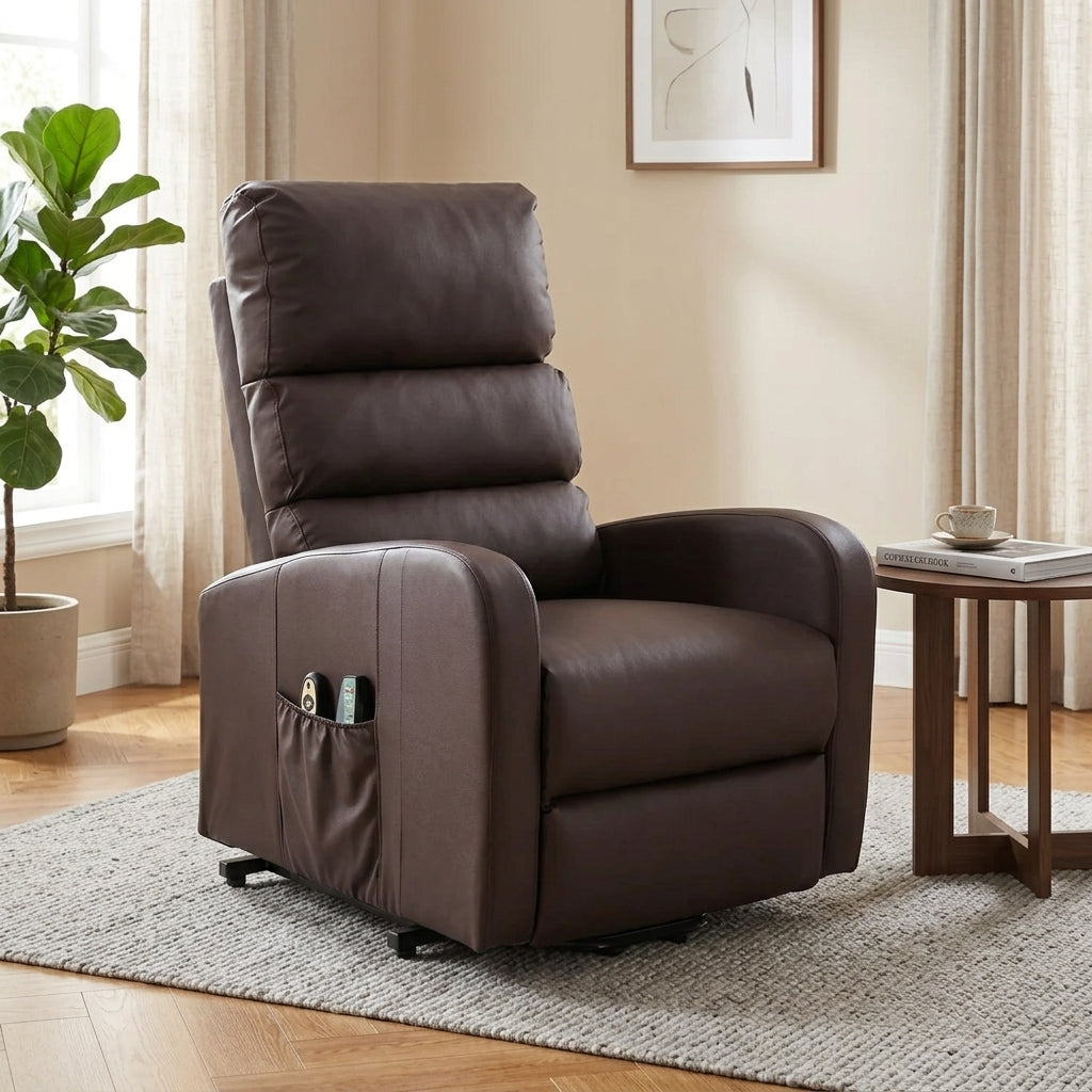 Recliner Armchair Power Massage Lift with Heat & Vibration for Elderly, Heavy Duty and Safety Motion Reclining Mechanism