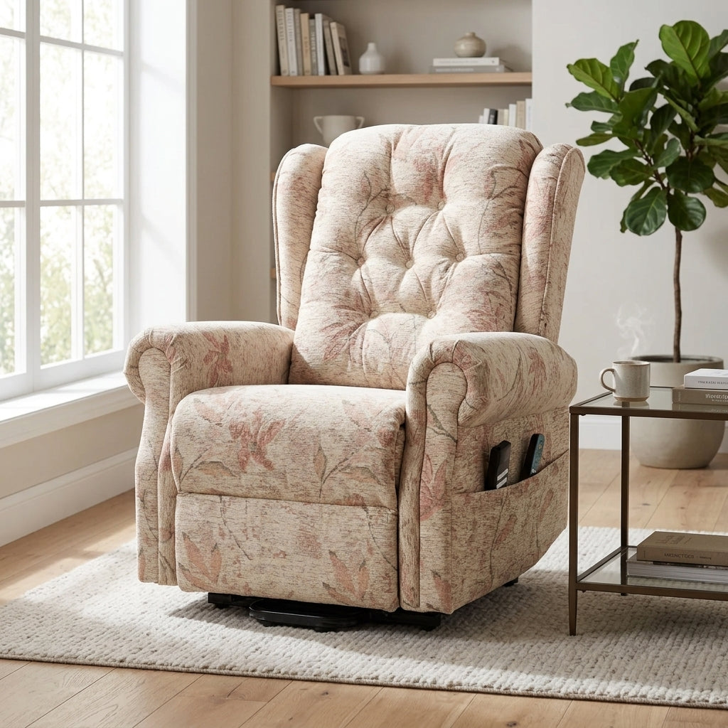 Recliner Armchair Dual Motor Lift Chair for Elderly Infinite Position Lay Flat Recliner with Heat Massage Up to 300 LBS Electric Power Lift Recliner Chair Sofa