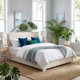 Audreamy Everley Ottoman Bed Beige Velvet