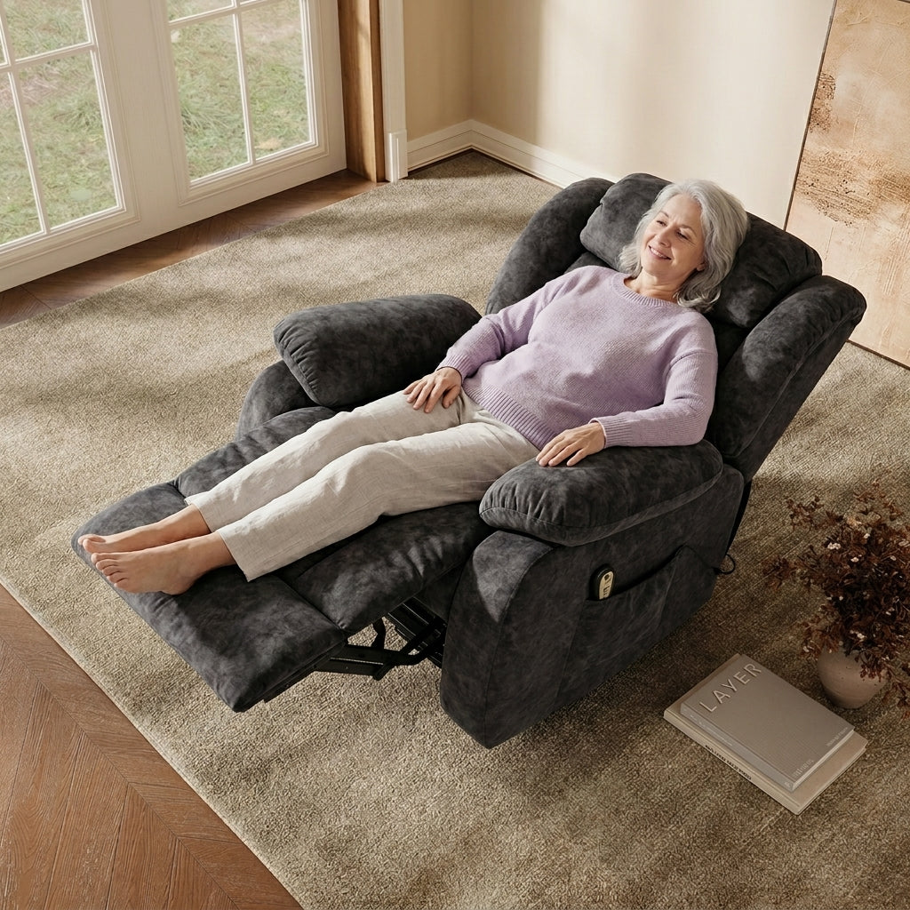 Audreamy Power Lift Riser Recliner Chair with Massage & Heat