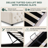 Audreamy Verona Ottoman Bed Beige Velvet