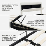 Audreamy Sterling Ottoman Bed White PU