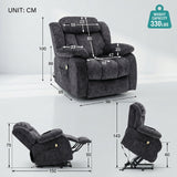 Audreamy Power Lift Riser Recliner Chair with Massage & Heat