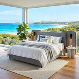 Audreamy Rowan Upholstered Bed Grey PU Double