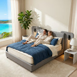 Audreamy Rowan Upholstered Bed Grey PU Double