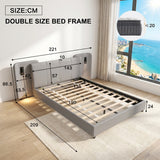 Audreamy Rowan Upholstered Bed Grey PU Double