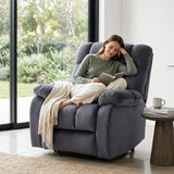 Recliner Armchair Electric Power Lift Sofa with Massage and Heat for Elderly 2 Side Pockets USB Ports Single Recliner Chairs