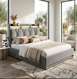 Audreamy Vega Ottoman Bed Frame Grey Velvet