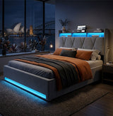 Audreamy Vega Ottoman Bed Frame Grey Velvet