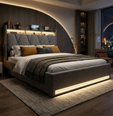 Audreamy Vega Ottoman Bed Frame Grey Velvet