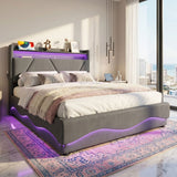 Audreamy Vivi Ottoman Bed Frame Grey Velvet