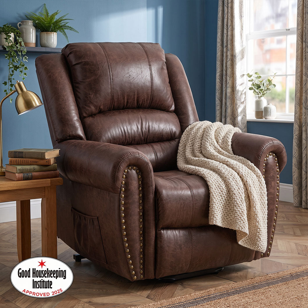 Recliner Armchair Large Power Lift with Massage and Heat, Massage  Chair Heavy Duty Electric Faux Leather Reclining Chairs