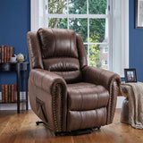 Recliner Armchair Large Power Lift with Massage and Heat, Massage  Chair Heavy Duty Electric Faux Leather Reclining Chairs
