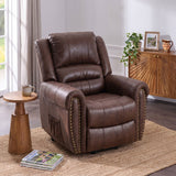 Recliner Armchair Large Power Lift with Massage and Heat, Massage  Chair Heavy Duty Electric Faux Leather Reclining Chairs