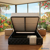 Audreamy Milano Ottoman Bed Black PU Double