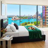 Audreamy Milano Ottoman Bed Black PU Double