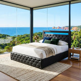 Audreamy Milano Ottoman Bed Black PU Double