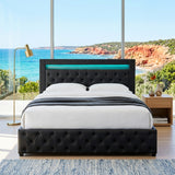 Audreamy Milano Ottoman Bed Black PU Double